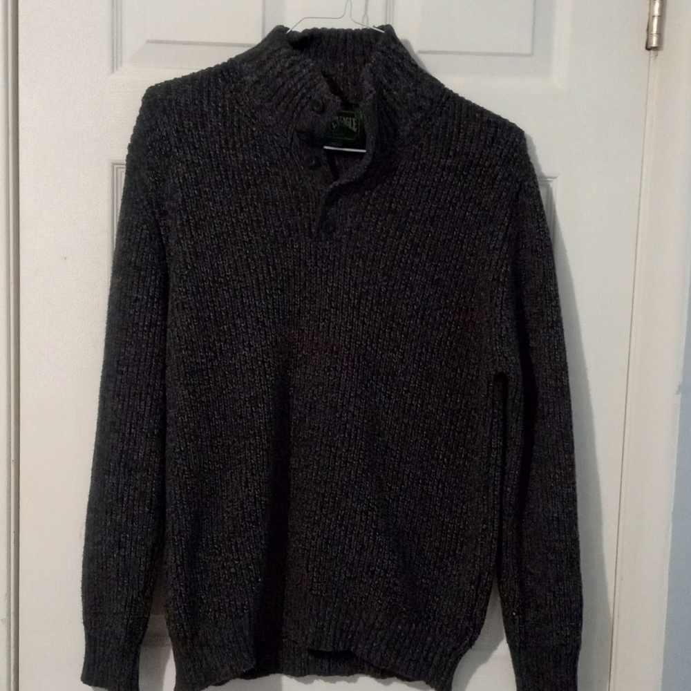 American Eagle Outfitters Charcoal V-Neck Sweater